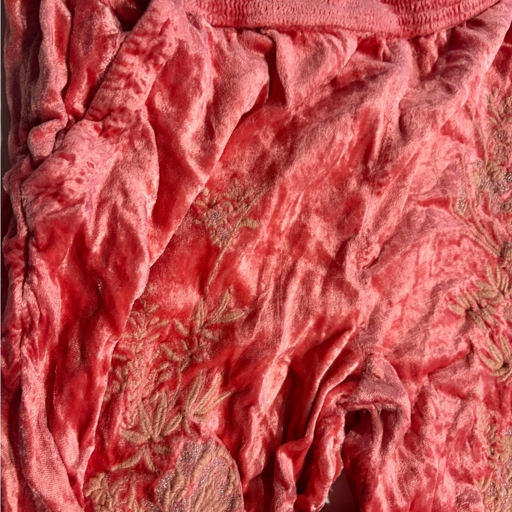 Anthropologie Rosie Embroidered Velvet Joggers - Picture 5 of 7